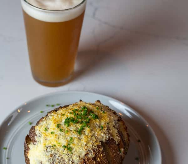 Beer and loaded baked potato