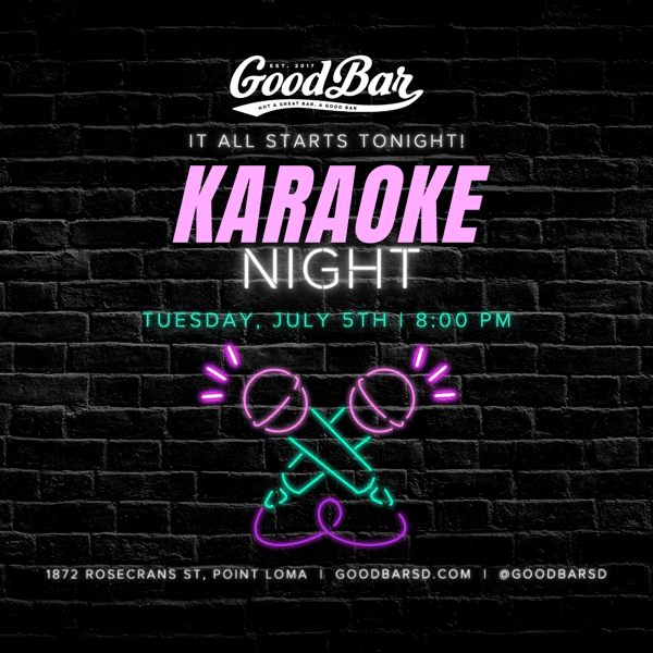 Karaoke Night San Diego at GoodBar