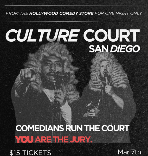 Culture Court Comedy Show March 7th at GoodBar