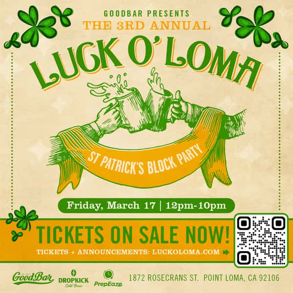 Luck O' Loma St. Patrick's Day Block Party 2023 Flyer