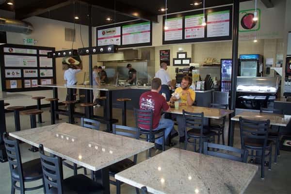 customers inside restaurant
