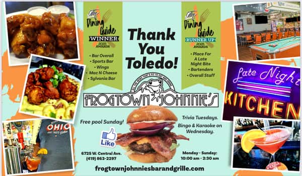 2025 Toledocity paper Dining guide winner
