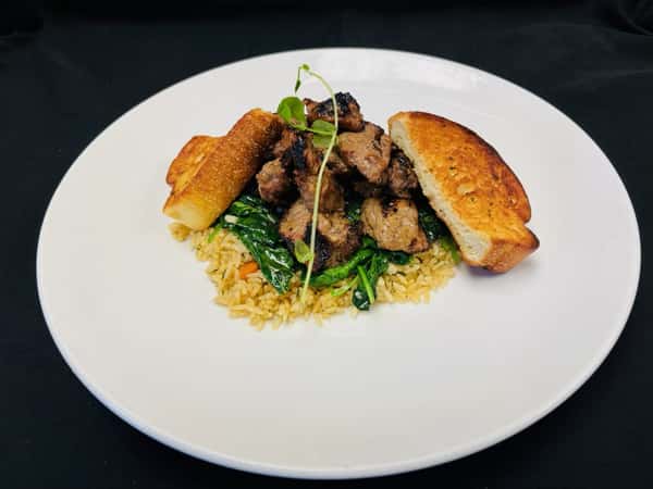 Bourbon-Glazed SIrloin Steak Tips