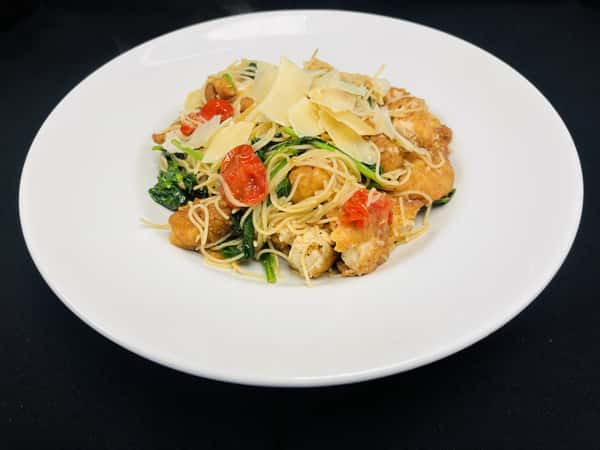 Capellini with Chicken & Spinach