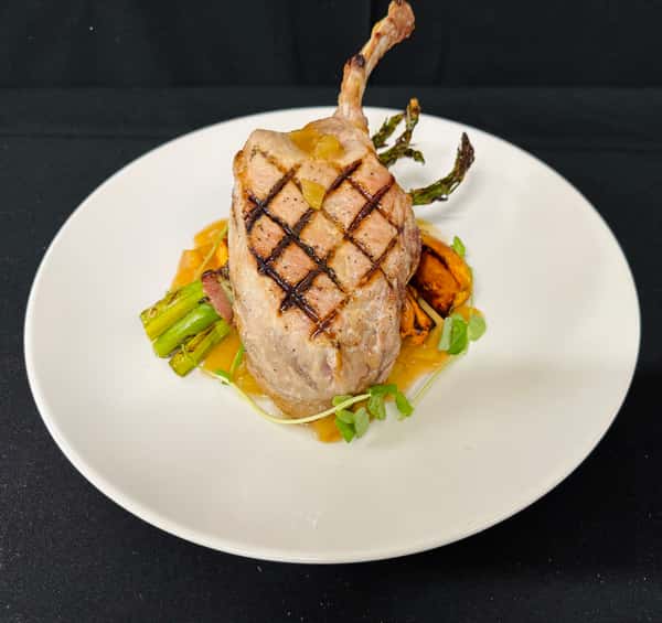 Tomahawk Pork Chop with Apple Cider Glaze