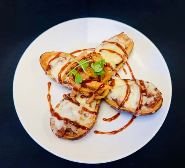BBQ Pulled Pork Potato Skins