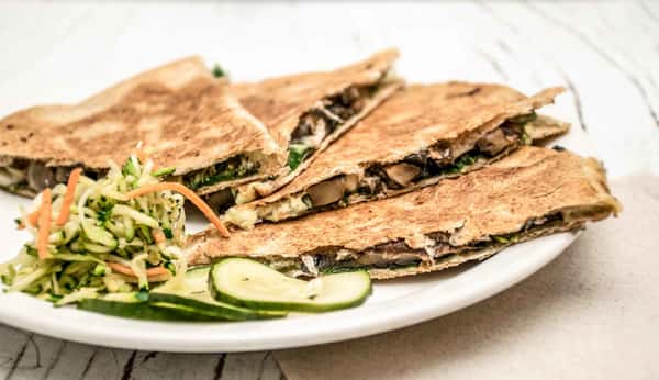 Spinach Portabella Mushroom Quesadilla