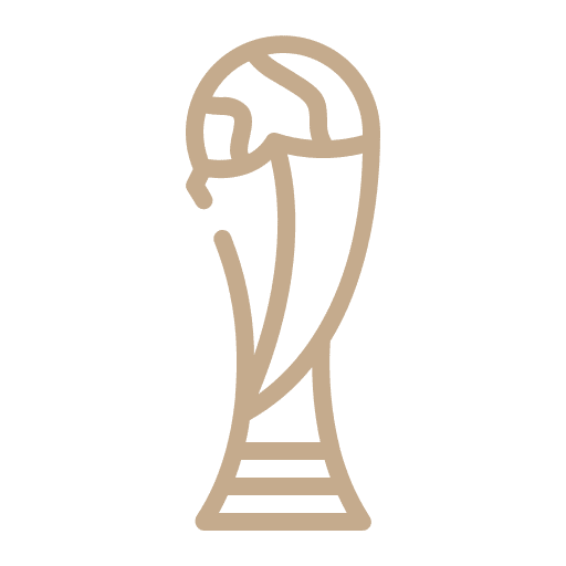 FIFA trophy icon graphic