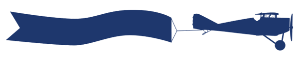 airplane with banner graphic