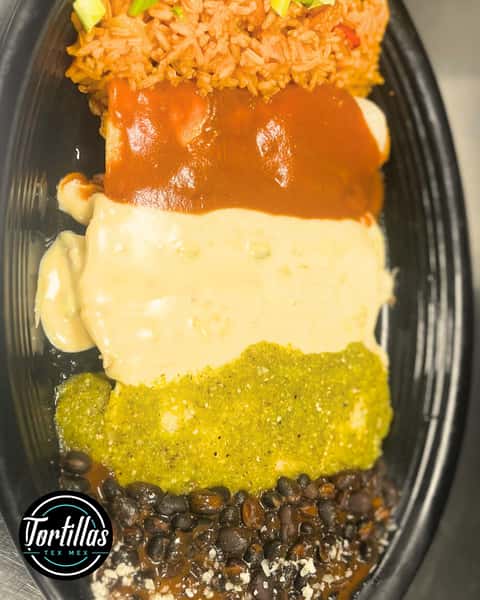 Mexican Flag Enchiladas