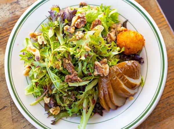 Salad mixed with seasoning