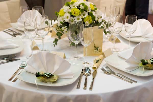 Table Setting for Wedding