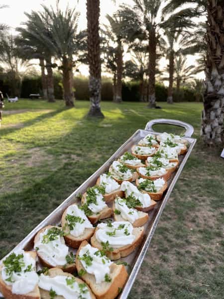 Truffle Herb Infused Goat Cheese Crostini