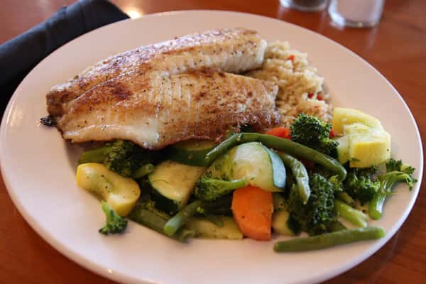 fish and veggies