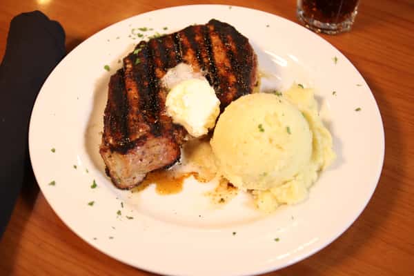 steak and mashed potatoes