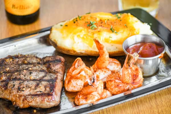 Steak & 4 Jumbo Shrimp*