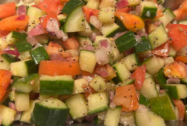 Cucumber, Tomato, Red Onion Salad