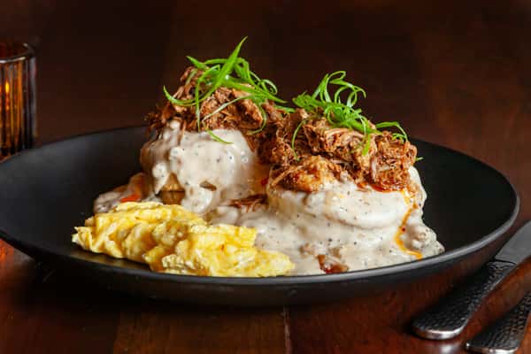 Home-Style Brisket Biscuits & Gravy