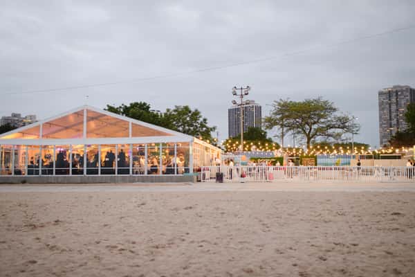 beach wedding reception chicago