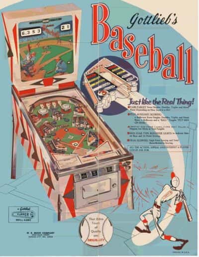 baseball arcade poster