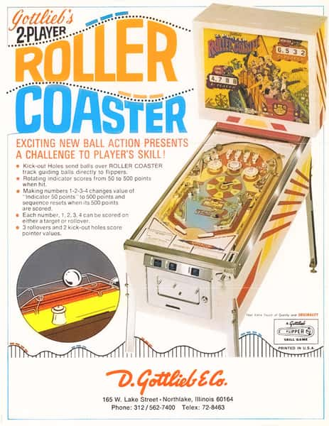 gottlieb roller coaster pinball