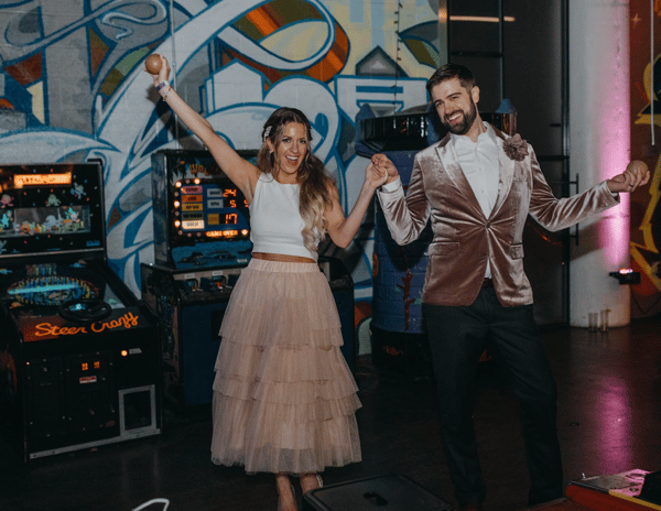 couple celebrating
