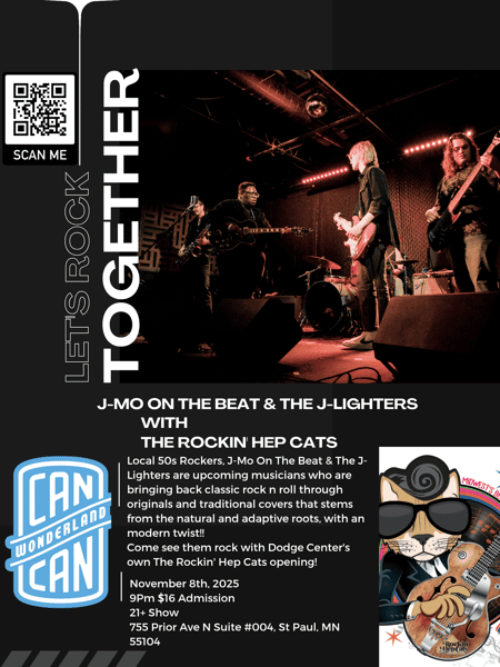 J-Mo On The Beat & The J-Lighters with Rockin' Hep Cats Flyer