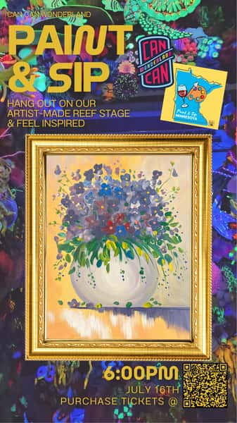 Paint and Sip July 16th "Bouquet of Flowers" Acrylic on Canvas