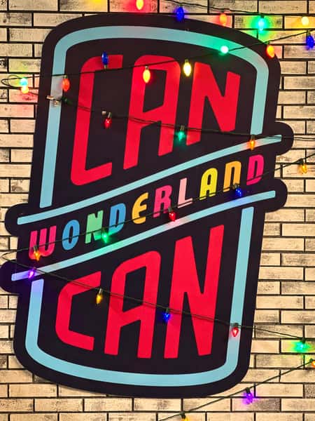 can can wonderland logo with twinkle lights