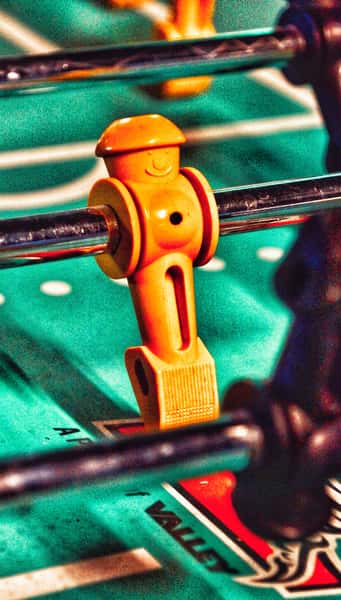 foosball game closeup