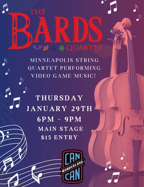 The Bards QUartet at Can Can Wonderland January 29th