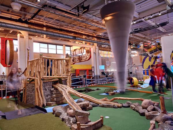 The Tornado mini golf hole at Can Can Wonderland
