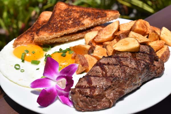 Steak and eggs