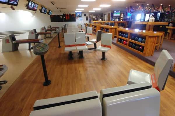 Bowling alley seating area