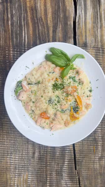 Seasonal Daily Feature at Chapman's -Salmon Risotto