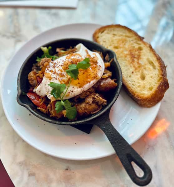 Pulled Beef Brisket Hash Brunch / Lunch Fleur Restaurant and Bar in