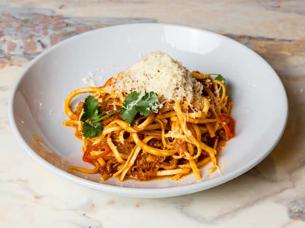 Slow Braised Beef Brisket bolognese & Pasta 