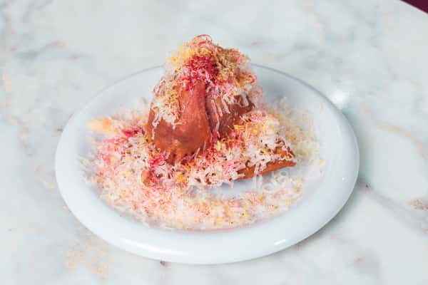 Pink Cheese Samosa