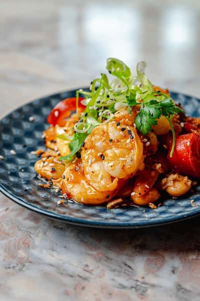 Charred King Prawns