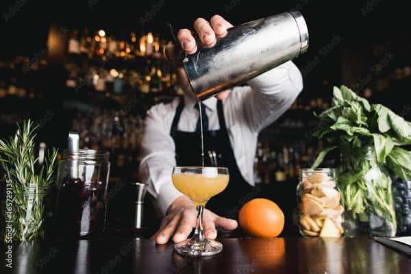 bartender pouring drink