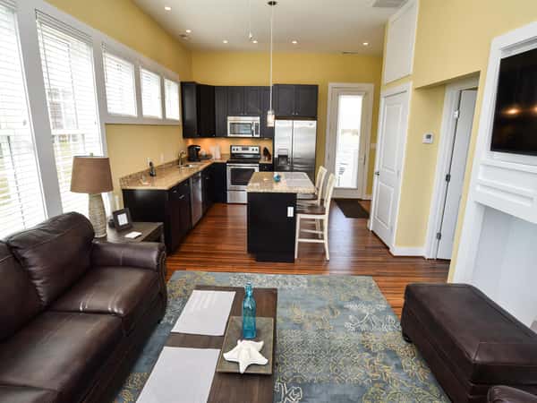living room and kitchen 