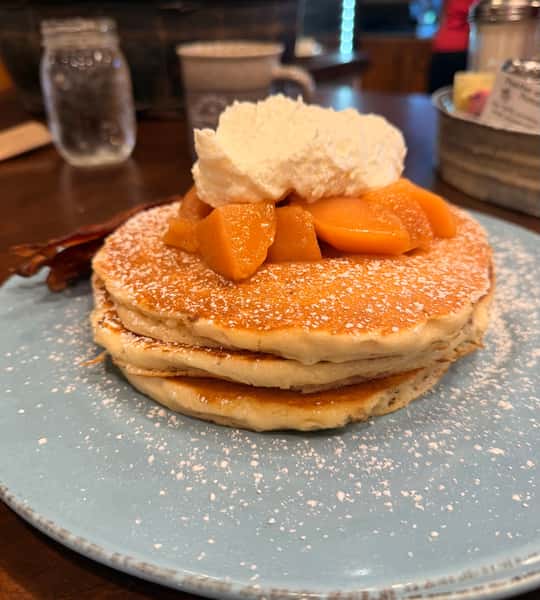 3 Stack P & C with Bacon or Sausage