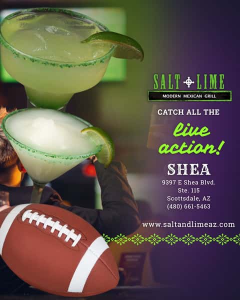 🏈 Game day is better at Salt + Lime Shea! Big screens, $7 margaritas, and all your favorite dishes. Let's cheer on the Cardinals together! 🌮
#CardinalsNation #SaltAndLimeAZ #GameDayEats