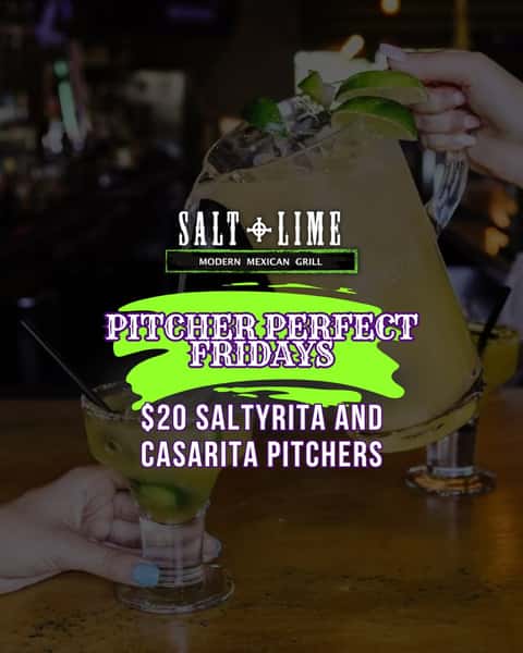 Friday just got a whole lot better! 🍹 Pitcher Perfect Fridays are here — grab a $20 Saltyrita or Casarita Pitcher and let the good times pour. The perfect way to kick off your weekend, Salt & Lime style! 🌮✨
#PitcherPerfect #FridayVibes #ScottsdaleEats