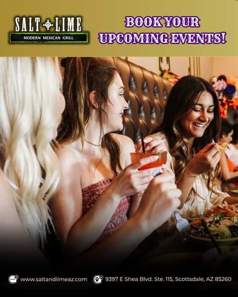Planning your next big celebration? 🎉 Salt & Lime Shea is the ultimate backdrop for your private event! Whether it's a graduation, birthday bash, corporate gathering, or any excuse to fiesta — we've got the space, the vibes, and the bold flavors to make it unforgettable. Let's make your next event one for the books! 🌮✨
#PrivateEvents #SaltAndLimeAZ #EventVenue #ScottsdaleEvents