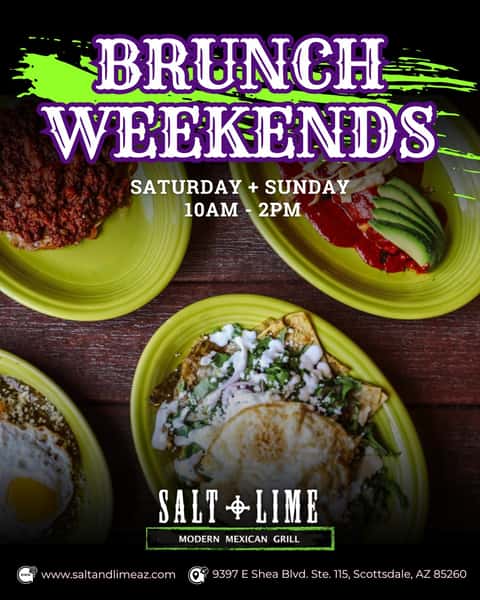 Weekend plans? Brunch is calling! Join us Saturday & Sunday, 10 AM–2 PM, for bold brunch flavors and cocktails. 🥑🍳
#BrunchVibes #SaltAndLimeAZ #WeekendGoals