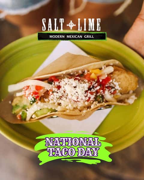It's National Taco Day and we're celebrating in style! 🌮✨ We're celebrating in style with 50% OFF ALL TACOS today only. Bold flavors, good vibes, and the best deal of the year? Your table's ready — come fiesta with us!
#NationalTacoDay #TacoTuesday #TacoVibes
