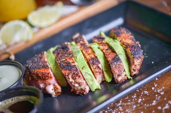 meat and avocado