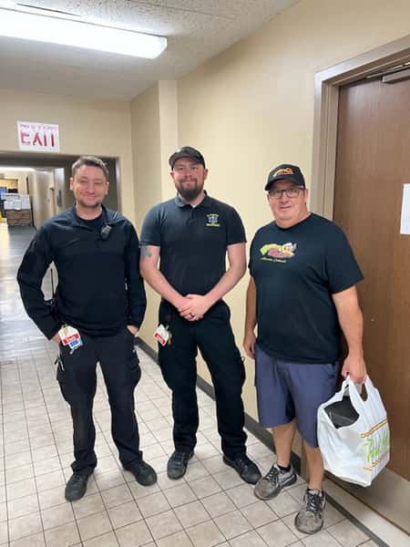 Kyle Woodward of Woody's Q Shack giving back to the local hospital