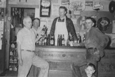 Vintage interior of the store bar